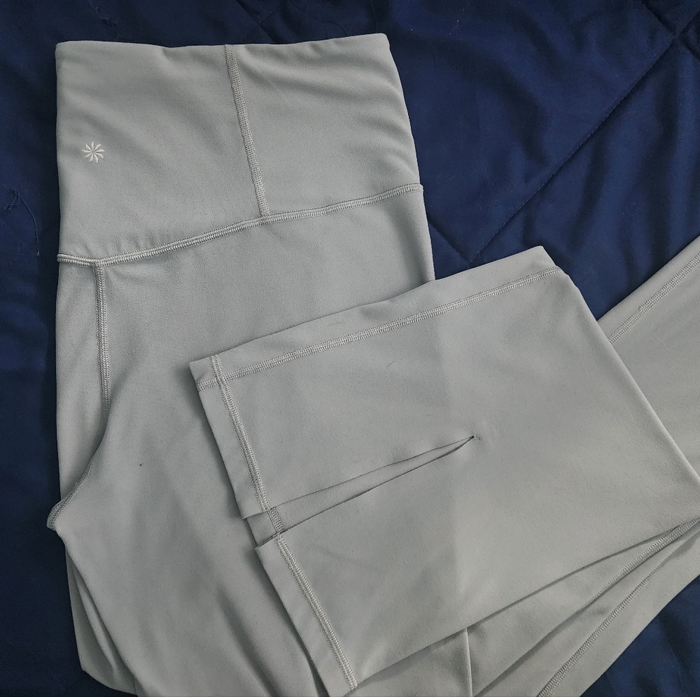 Athleta Elation Split Leg Pants Light Gray